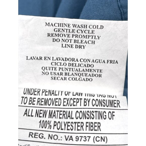 Single (1) CAROL & FRANK 26"x26" Blue Quilted Cotton Euro PILLOW SHAM NWOT NEW - Picture 5 of 5